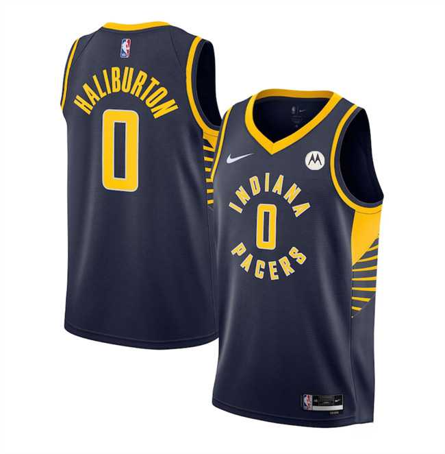 Mens Indiana Pacers #0 Tyrese Haliburton Black Stitched Jersey Dzhi->indiana pacers->NBA Jersey
